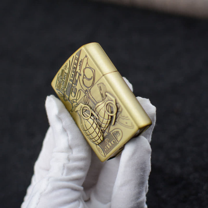 Hand Grenade Grinding Wheel Refillable Butane Lighter - image 5