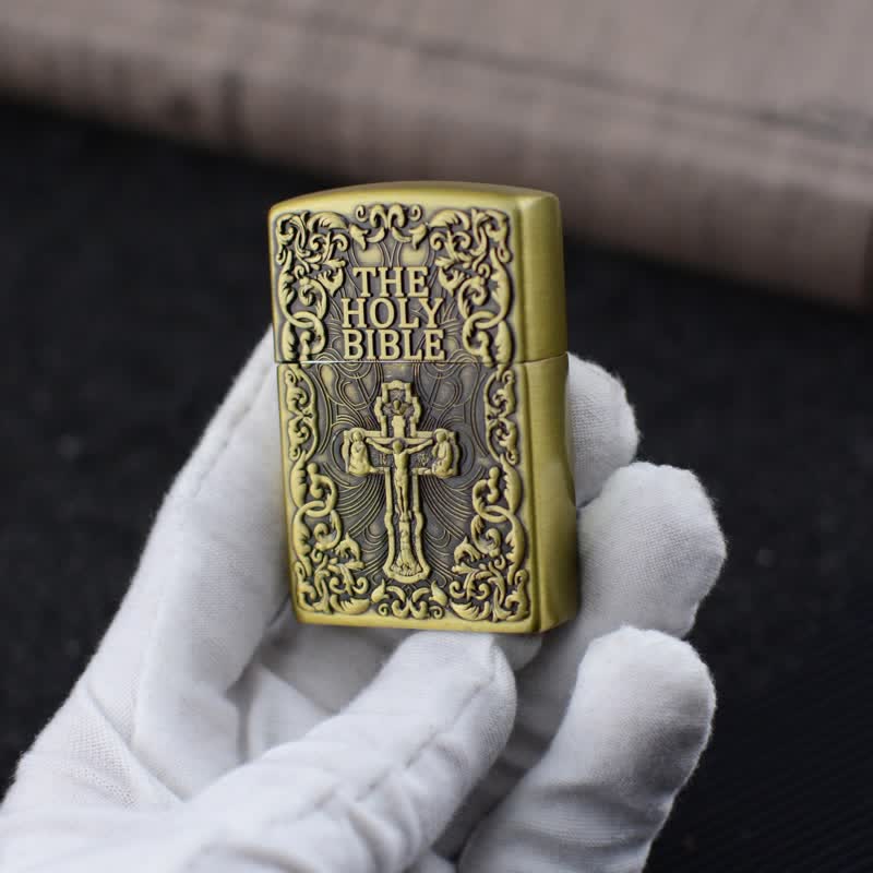 The Holy Bible Cross Grinding Wheel Refillable Butane Lighter - image 9