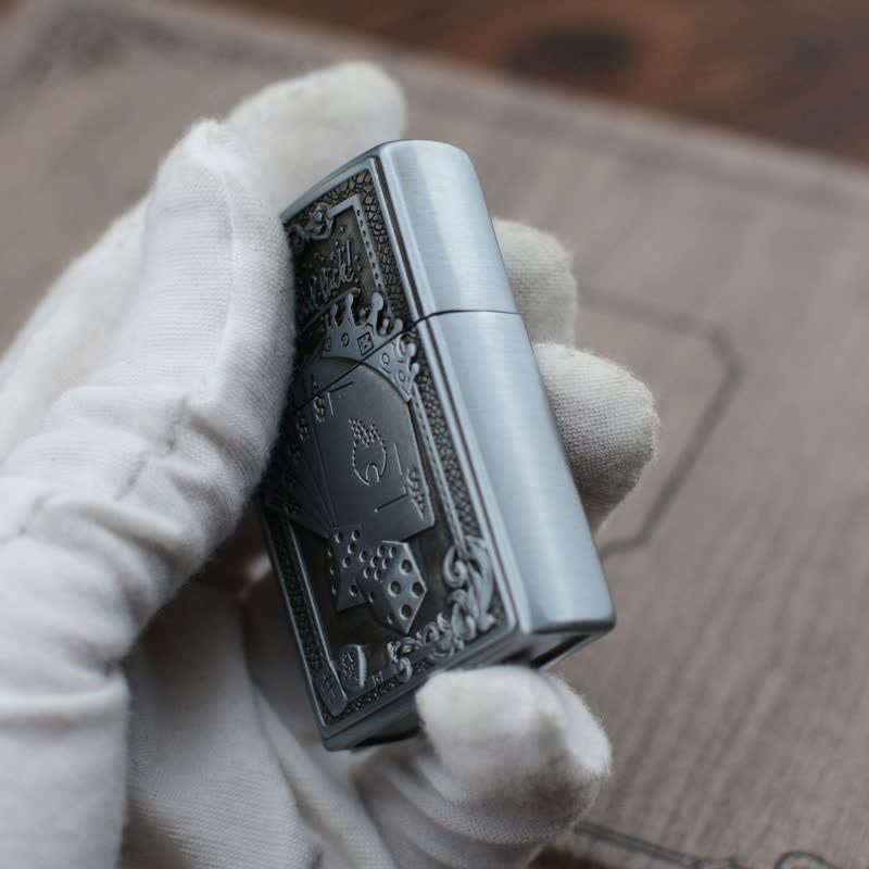 Lucky Poker Grinding Wheel Refillable Butane Lighter - image 12