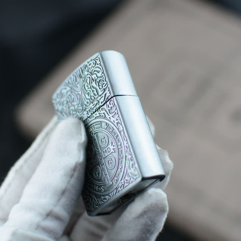 Carving Cross Grinding Wheel Refillable Butane Lighter - image 9