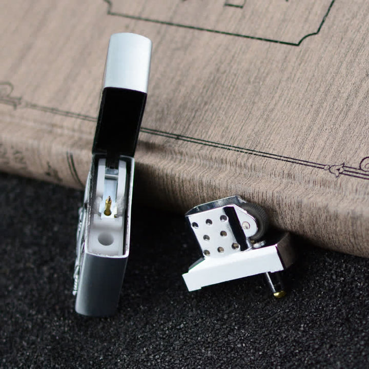 Carving Cross Grinding Wheel Refillable Butane Lighter - image 7