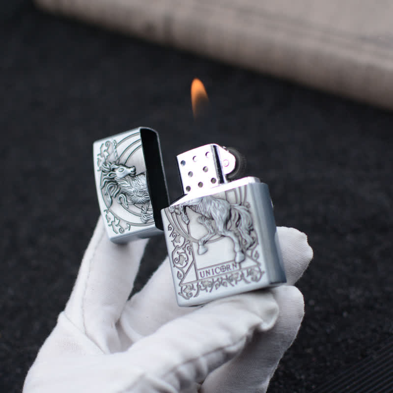 Unicorn Relief Grinding Wheel Refillable Butane Lighter - image 11