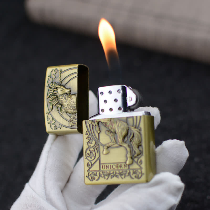 Unicorn Relief Grinding Wheel Refillable Butane Lighter - image 4