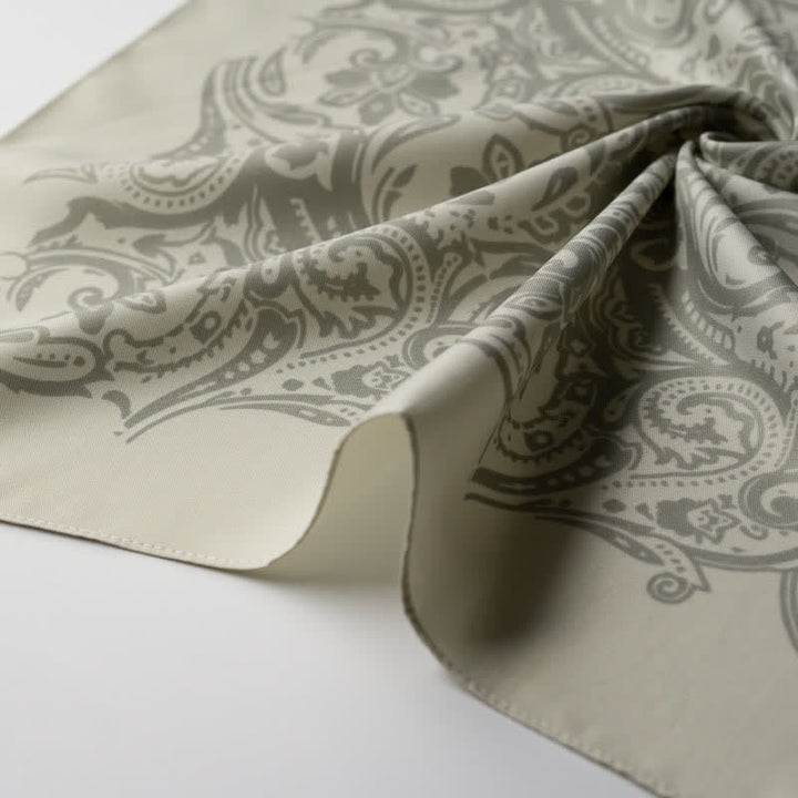 Retro Paisley Pattern Square Scarf with Scarf Buckle - image 10