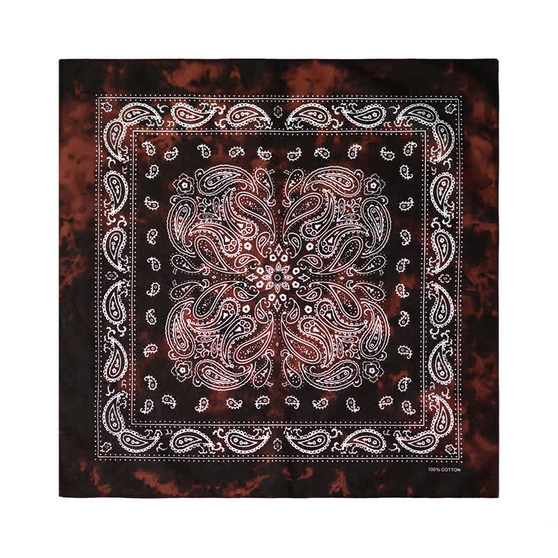 Paisley Acidwash Square Scarf with Scarf Buckle - image 5