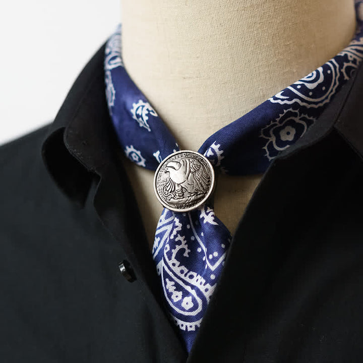 Paisley Acidwash Square Scarf with Scarf Buckle - image 3