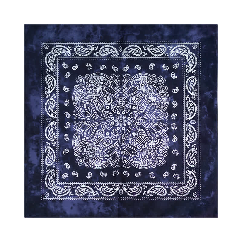 Paisley Acidwash Square Scarf with Scarf Buckle - image 1