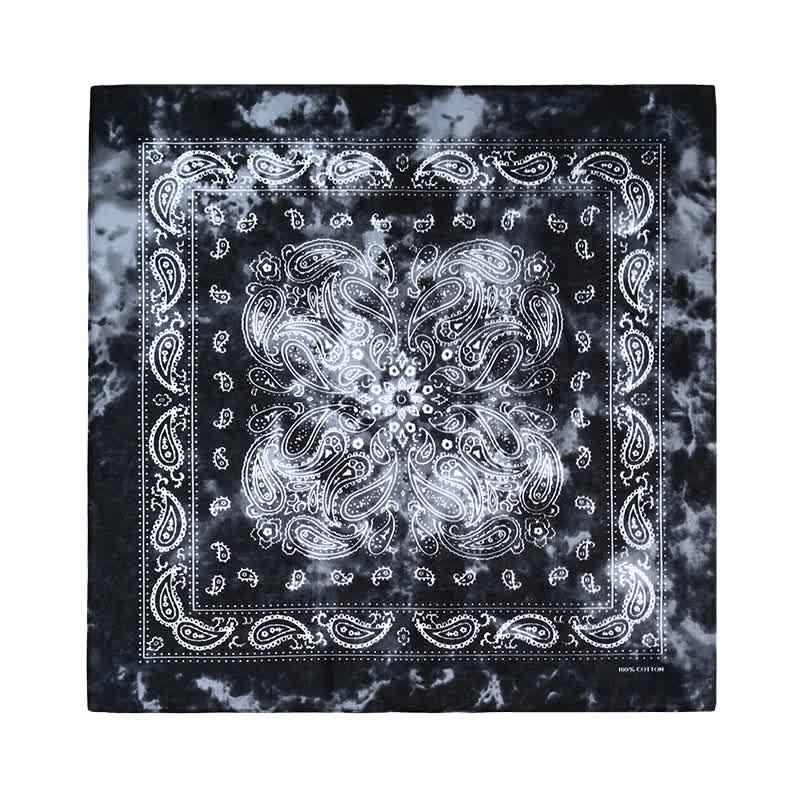 Paisley Acidwash Square Scarf with Scarf Buckle - image 8