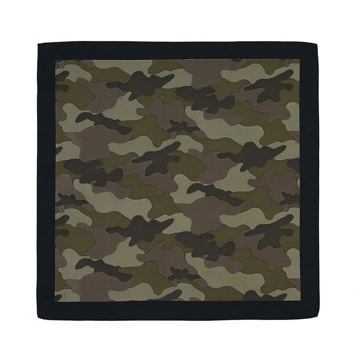 Camouflage Pattern Square Scarf with Scarf Buckle - image 1