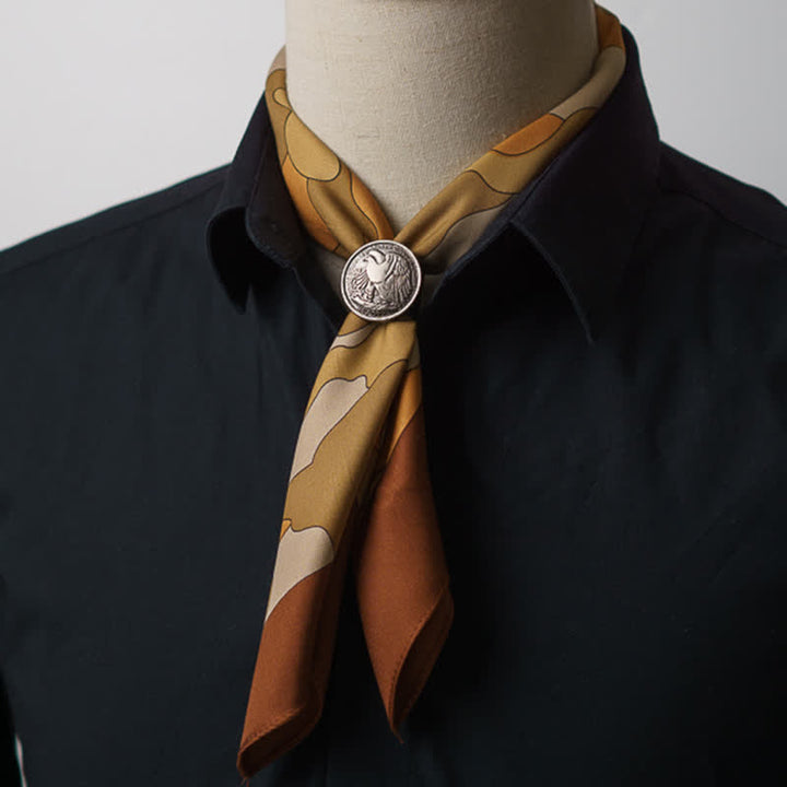Camouflage Pattern Square Scarf with Scarf Buckle - image 8