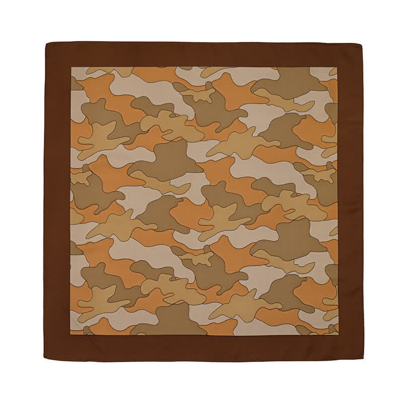 Camouflage Pattern Square Scarf with Scarf Buckle - image 6
