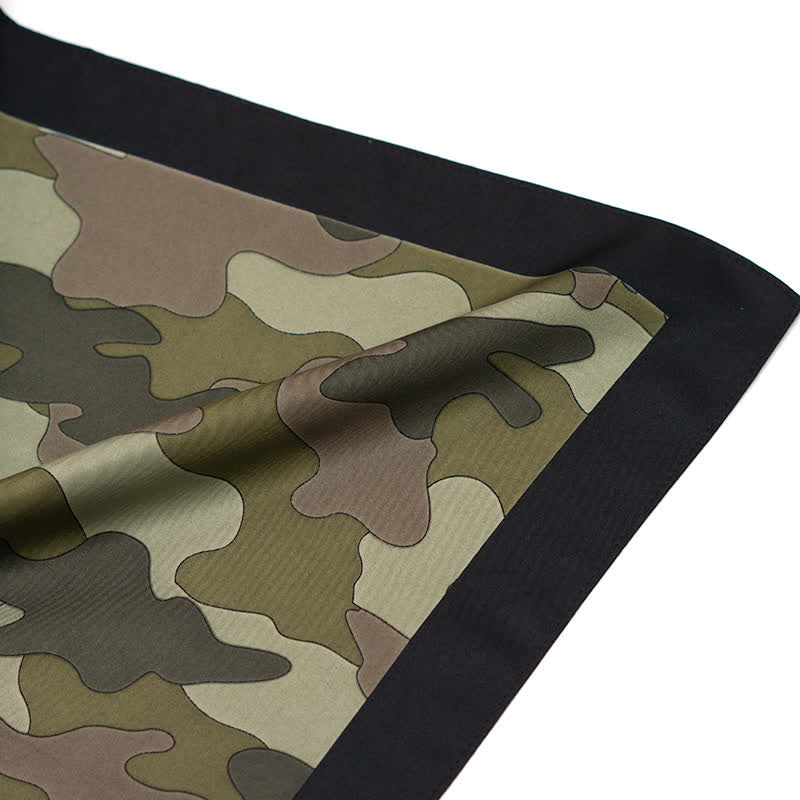 Camouflage Pattern Square Scarf with Scarf Buckle - image 4