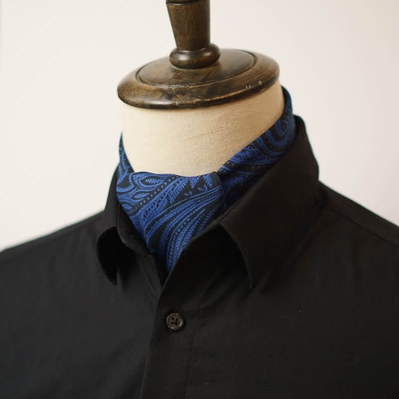 Exotic Paisley Printed Square Scarf with Scarf Buckle - image 7