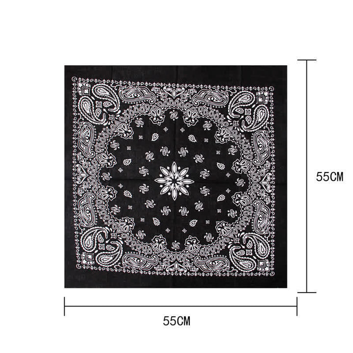 Fasion Paisley Printed Square Scarf with Scarf Buckle - image 2