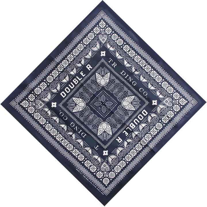 Ethnic Floral Pattern Square Scarf with Scarf Buckle - image 1