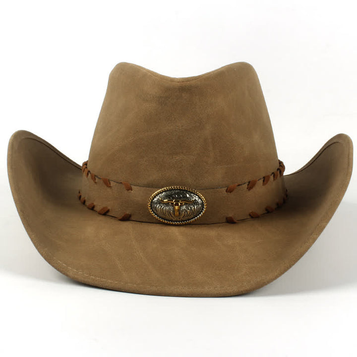 Dark Khaki Outdoor Wide Brim Western Cowboy Hat - image 4