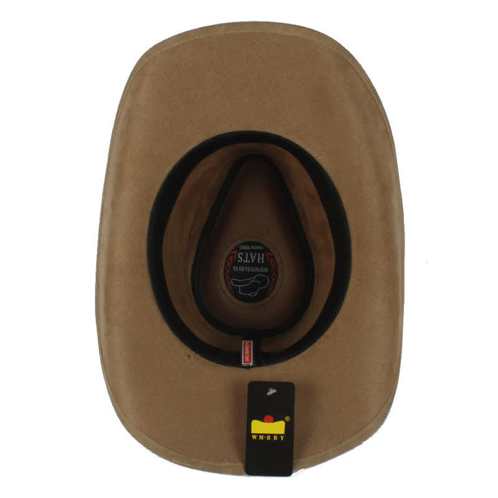 Dark Khaki Outdoor Wide Brim Western Cowboy Hat - image 8