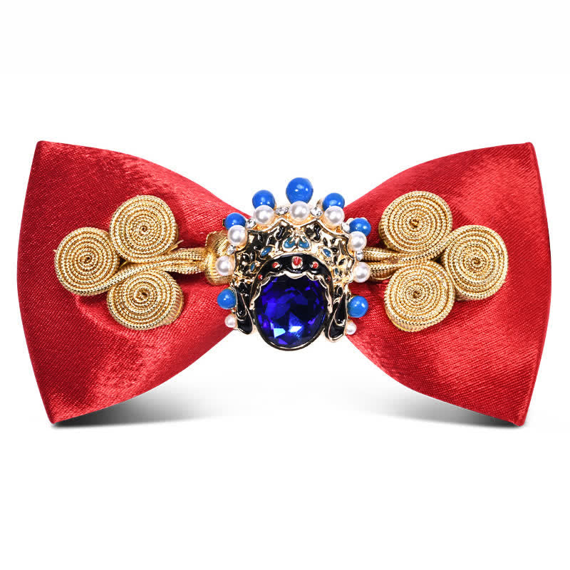 Men's Stylish Circle Decors Artificial Pearl Crystal Bow Tie - Style #1 - image 0