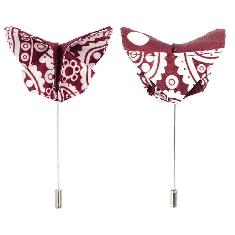 Men's Red & White Cashew Polka Dot Printed Bow Tie - image 4
