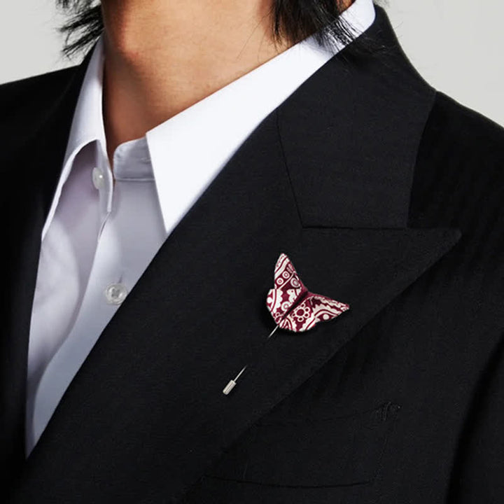 Men's Red & White Cashew Polka Dot Printed Bow Tie - image 3