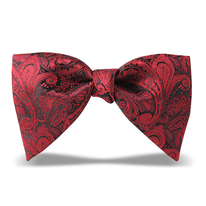 Men's Elegant British Style Burgundy Paisley Bow Tie - Style #1 - image 0
