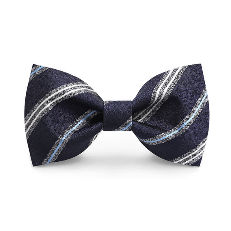 Men's Classic Navy Striped Business Bow Tie - Style #1 - image 0