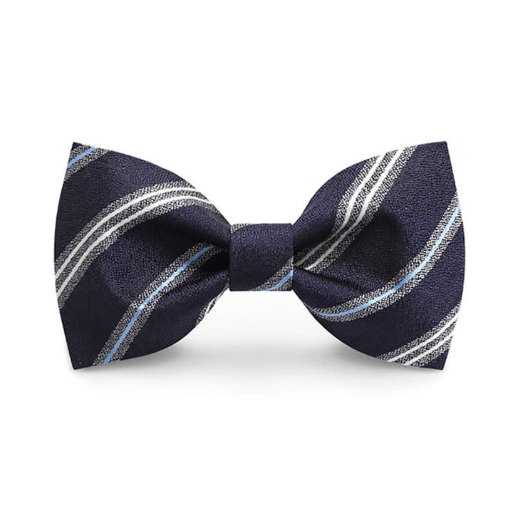 Men's Classic Navy Striped Business Bow Tie - Style #1 - image 0