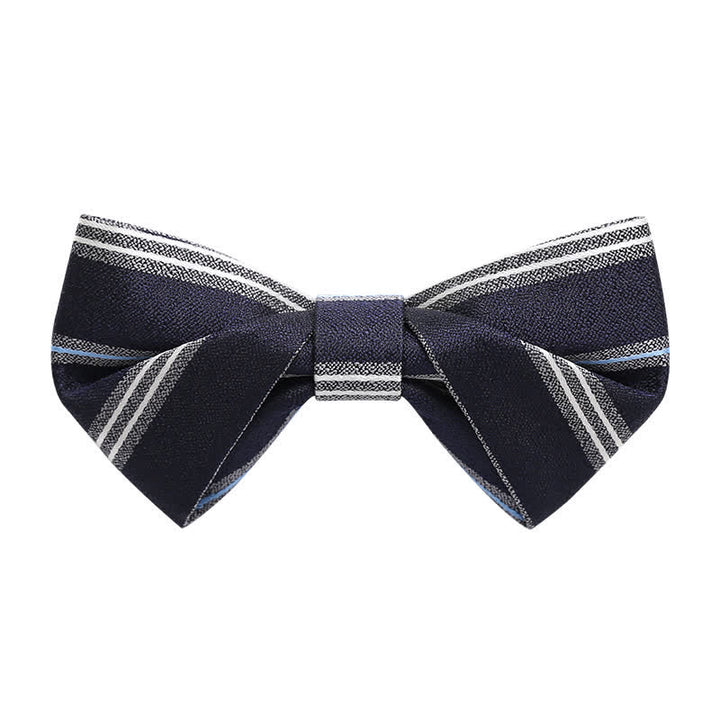 Men's Classic Navy Striped Business Bow Tie - Style #2 - image 2