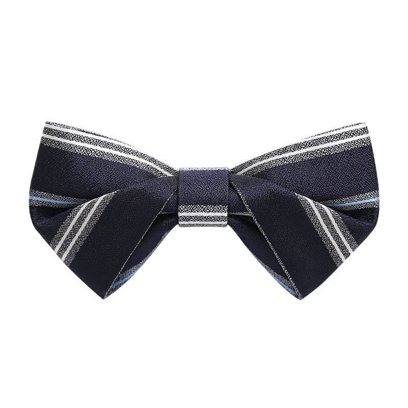 Men's Classic Navy Striped Business Bow Tie - Style #2 - image 2
