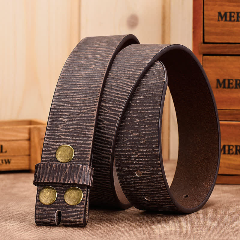 Men's DIY Leather Belt - Brown Distressed Belt - 42 - image 11