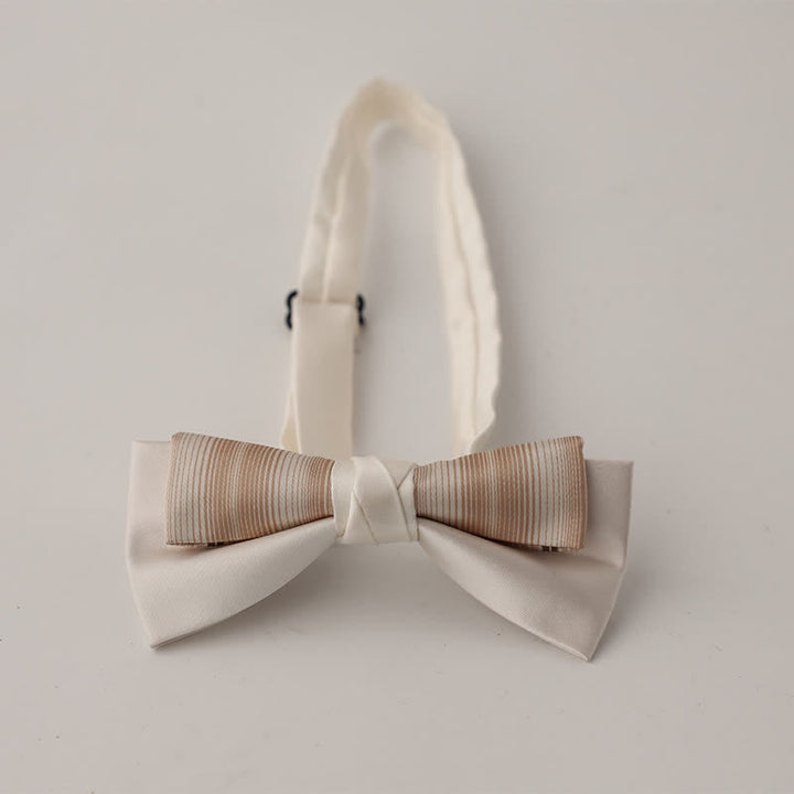 Men's Unqiue Two-Layer Patchwork Floral Bow Tie - Style #5 - image 6