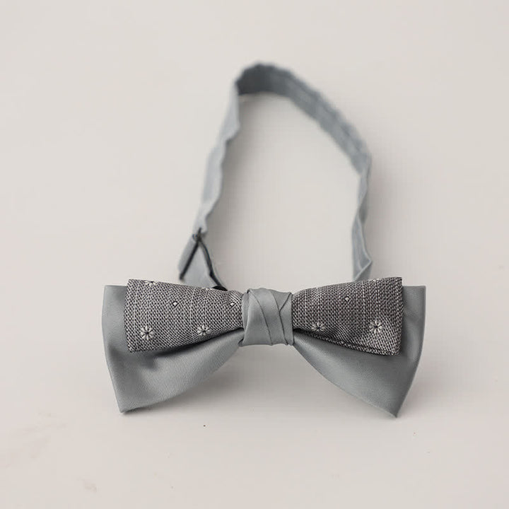 Men's Unqiue Two-Layer Patchwork Floral Bow Tie - Style #1 - image 2
