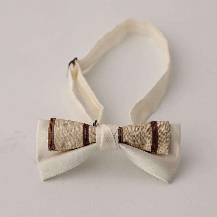 Men's Unqiue Two-Layer Patchwork Floral Bow Tie - Style #14 - image 15