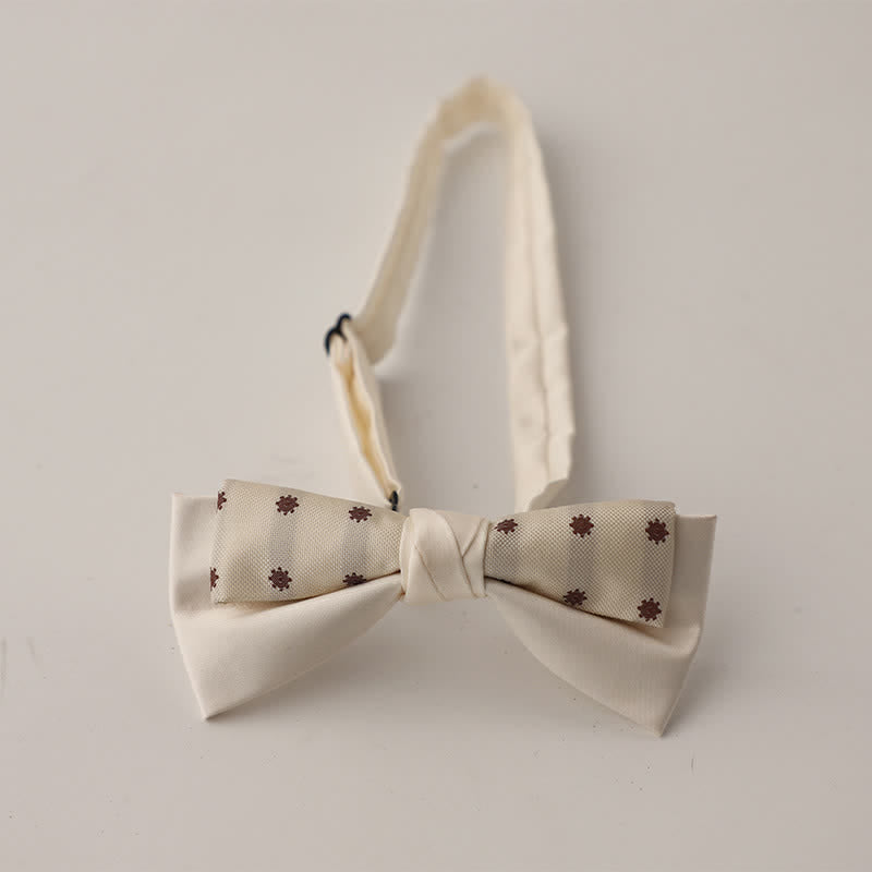 Men's Unqiue Two-Layer Patchwork Floral Bow Tie - Style #13 - image 14