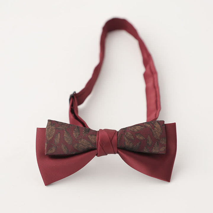 Men's Unqiue Two-Layer Patchwork Floral Bow Tie - Style #18 - image 19