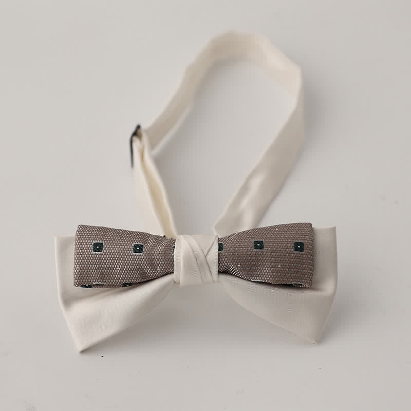 Men's Unqiue Two-Layer Patchwork Floral Bow Tie - Style #10 - image 11