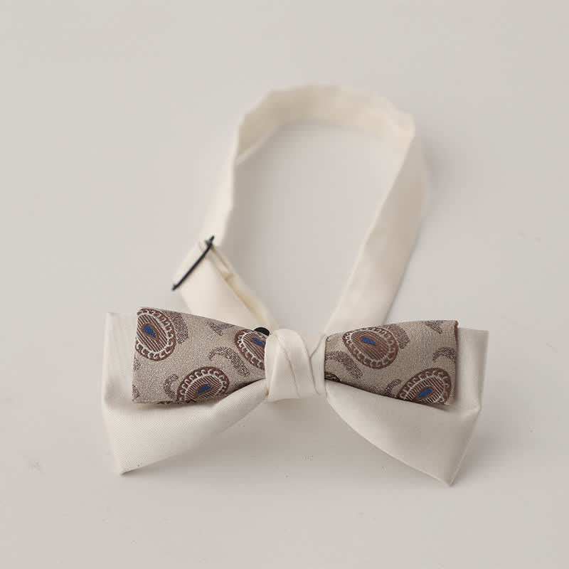 Men's Unqiue Two-Layer Patchwork Floral Bow Tie - Style #15 - image 16