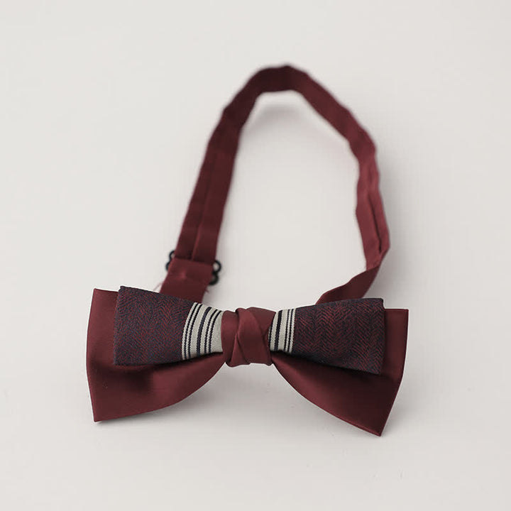 Men's Unqiue Two-Layer Patchwork Floral Bow Tie - Style #17 - image 18