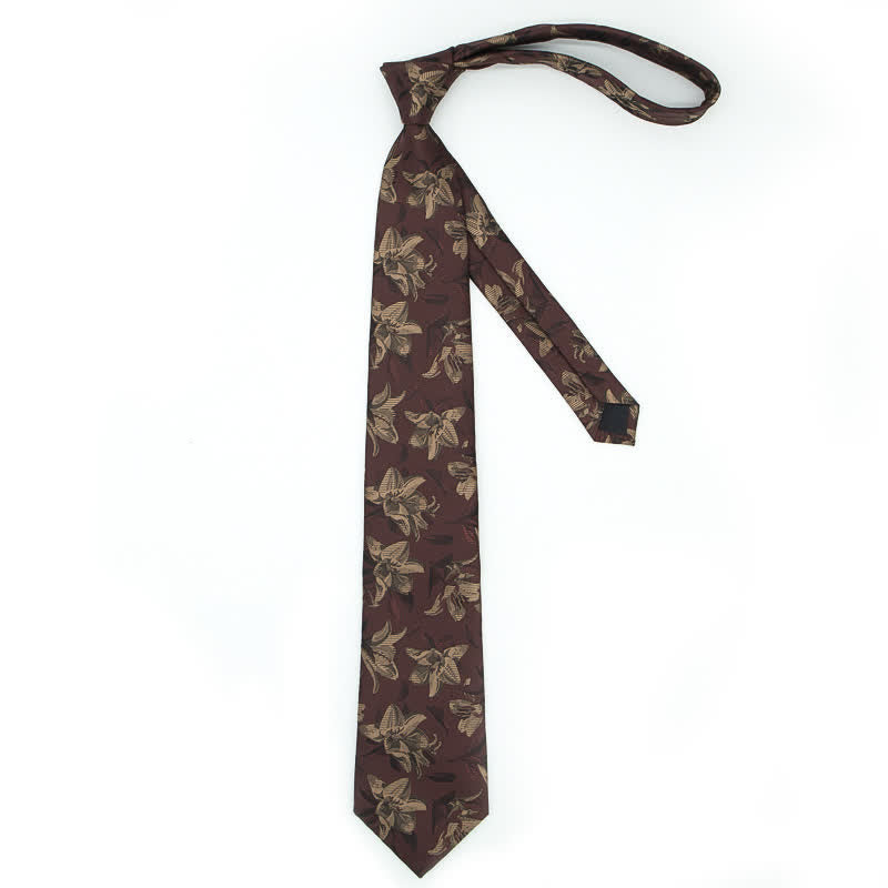 3Pcs Men's Graceful Exquisite Floral Pattern Necktie Set - image 2