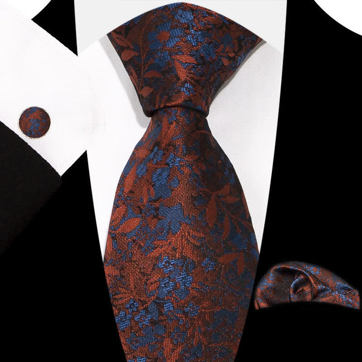 3Pcs Men's Graceful Exquisite Floral Pattern Necktie Set - Style #11 - image 15
