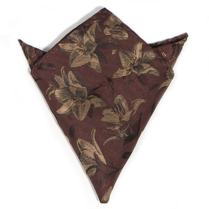 3Pcs Men's Graceful Exquisite Floral Pattern Necktie Set - image 5