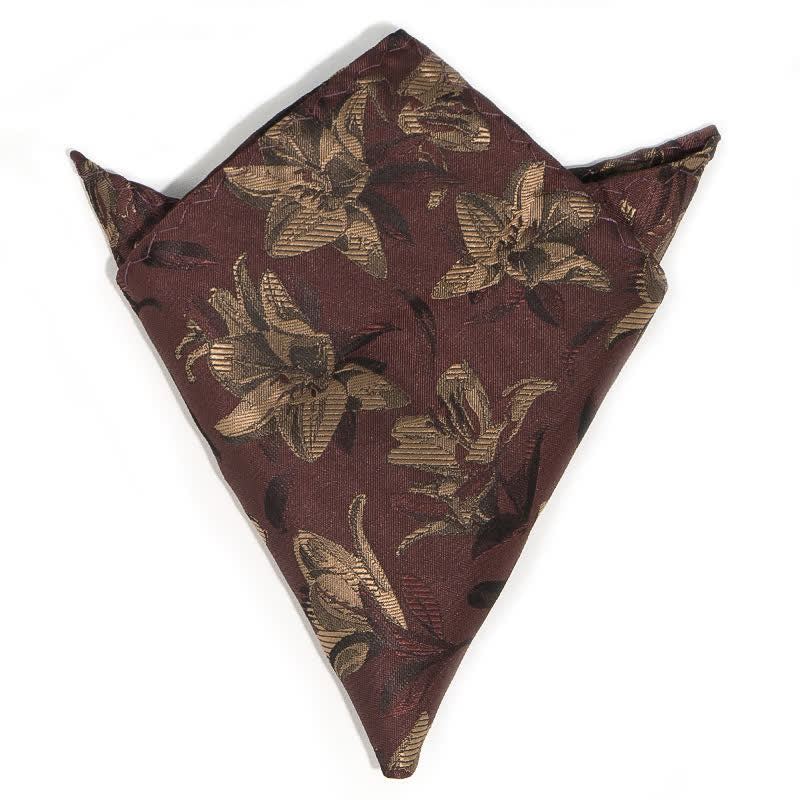 3Pcs Men's Graceful Exquisite Floral Pattern Necktie Set - image 5