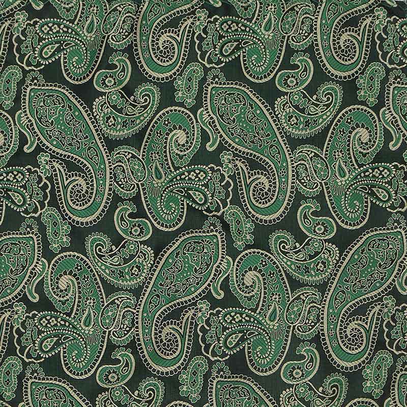 3Pcs Men's Green & Black Shade Paisley Necktie Set - image 4