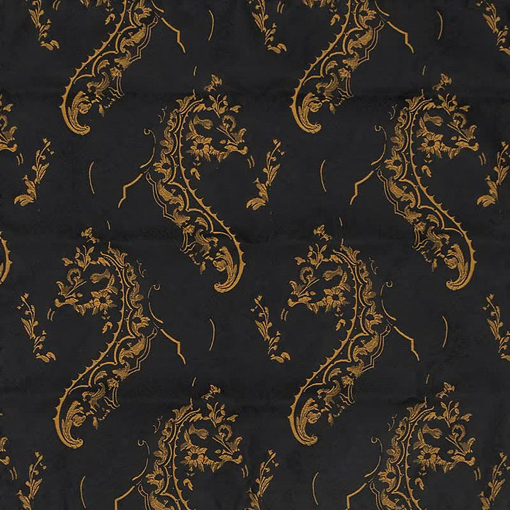 3Pcs Men's Gold & Black Exquisite Paisley Embroidery Necktie Set - image 9
