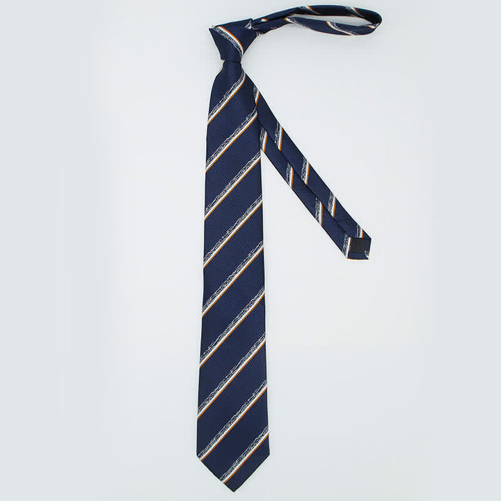 3Pcs Men's Casual Striped Office Accessory Necktie Set - image 3