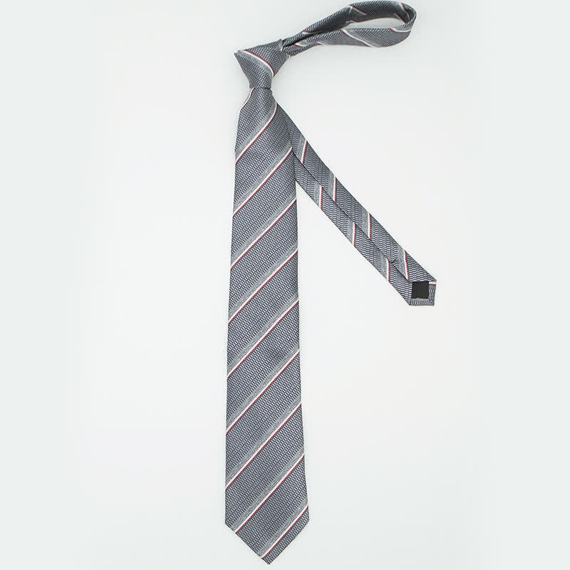 3Pcs Men's Casual Striped Office Accessory Necktie Set - image 8