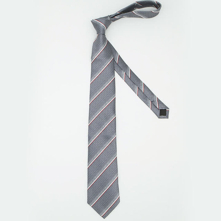 3Pcs Men's Casual Striped Office Accessory Necktie Set - image 8