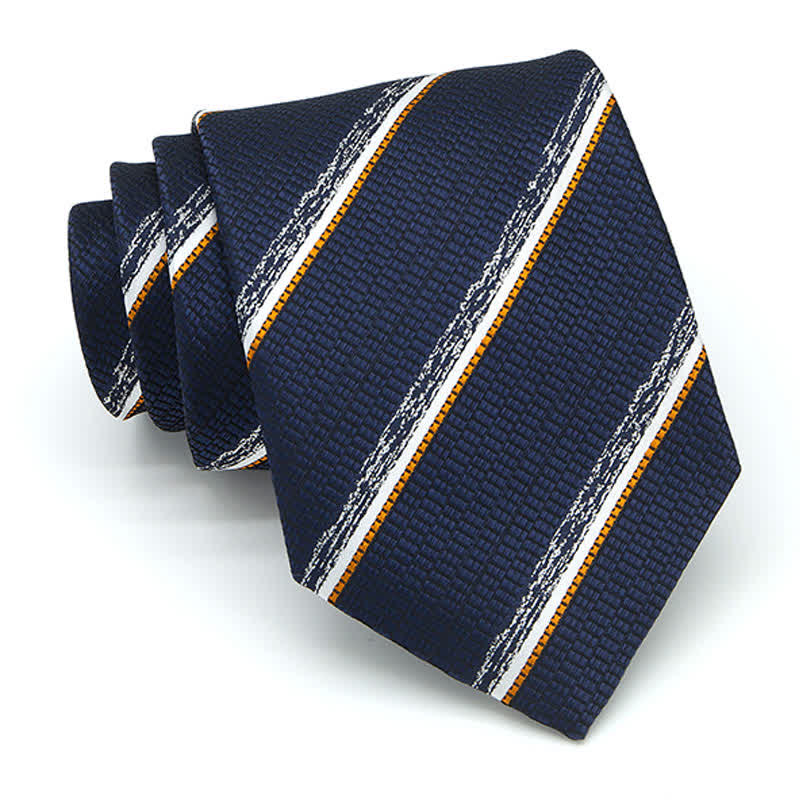 3Pcs Men's Casual Striped Office Accessory Necktie Set - image 2