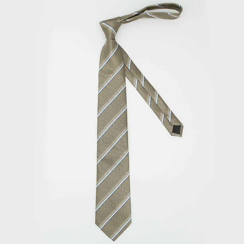 3Pcs Men's Casual Striped Office Accessory Necktie Set - image 18
