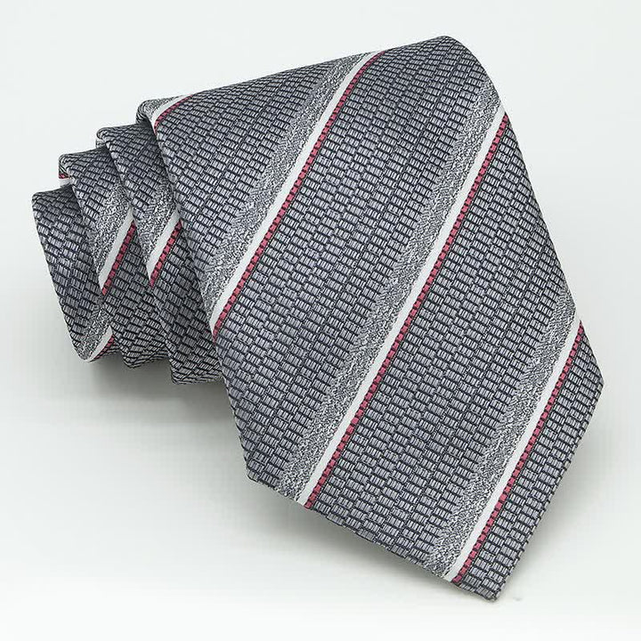 3Pcs Men's Casual Striped Office Accessory Necktie Set - image 7